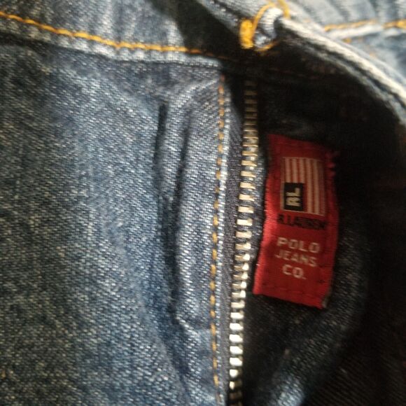 Ralph Lauren Saturday Jeans Womens 14 Straight Vintage 90s Baggy Blue - Picture 5 of 10